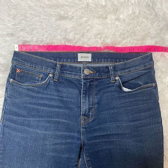 Hudson Krista Ankle Super Skinny Jeans Denim Womens Size 31 Raw Hem - Picture 6 of 11